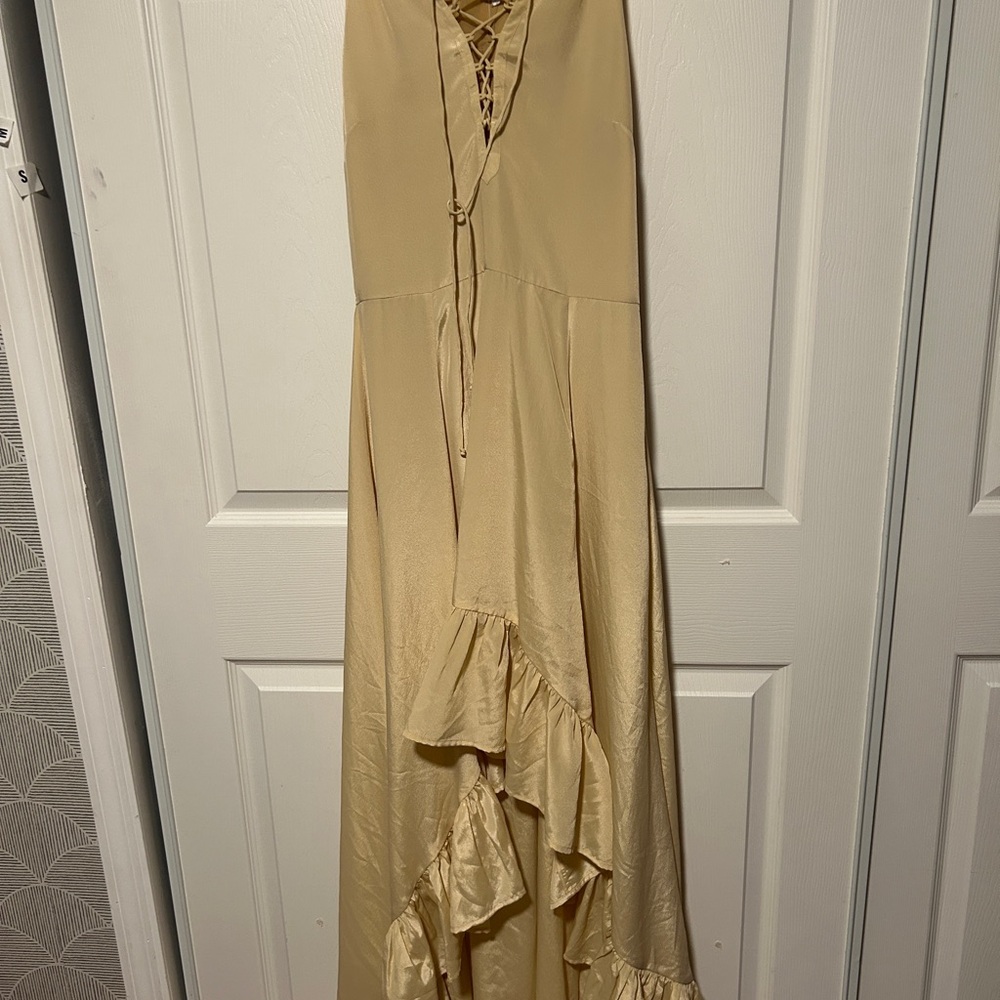 Boston Proper Cream High Low Dress